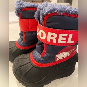 SOREL BABY SNOW COMMANDO BOOTS Velcro winter duck